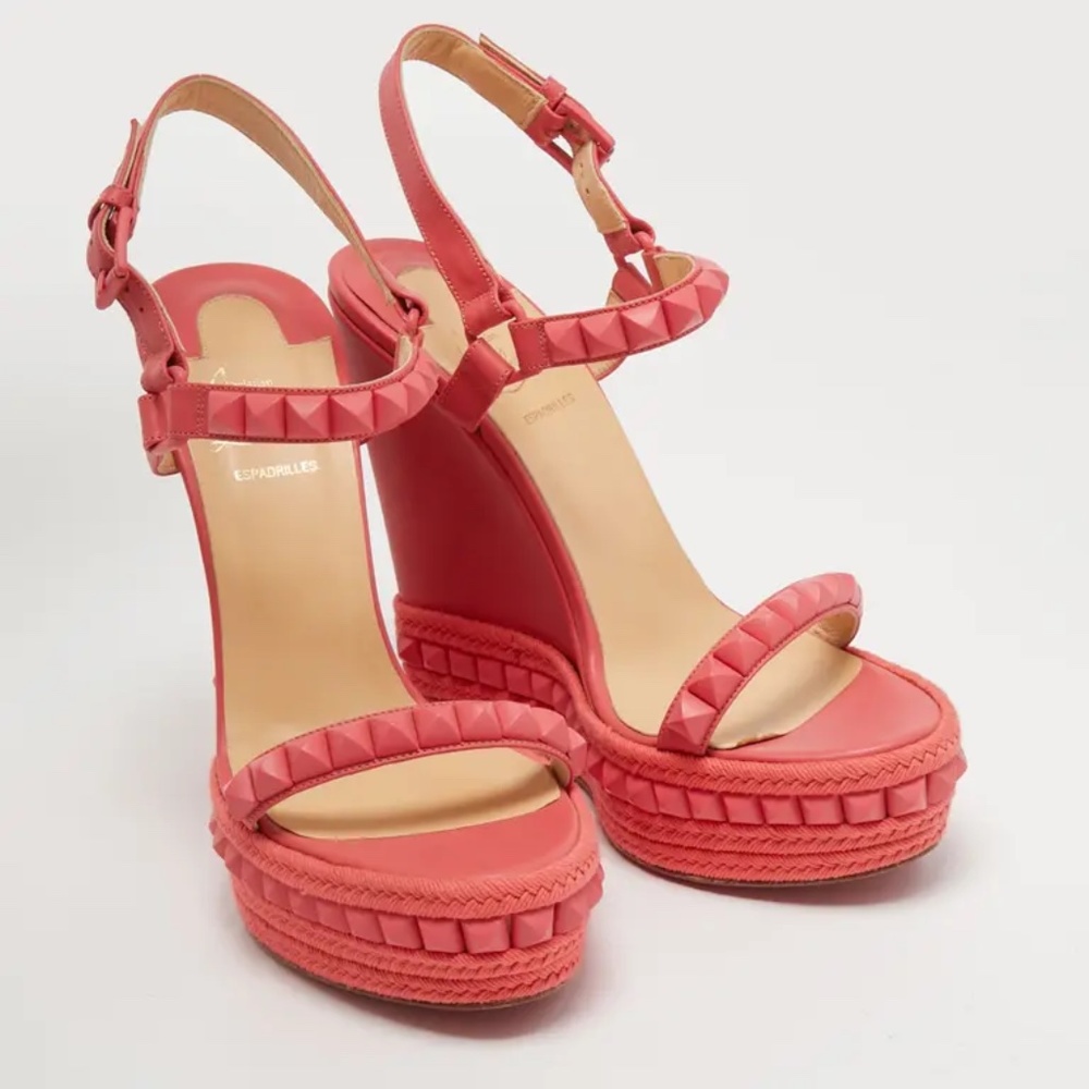 PINK Christian Louboutin Patent leather sandals -  41EU, 10 US